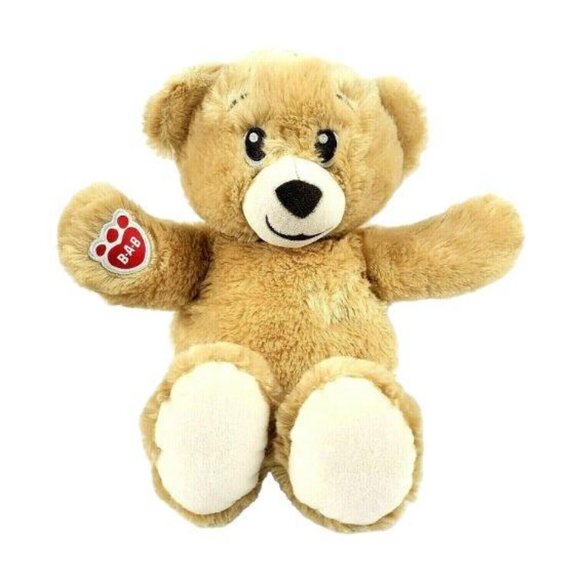 Build a Bear Plush Teddy Tan Smiling Stuffed Animal Embroidered Eyes Toy BAB - Picture 1 of 6
